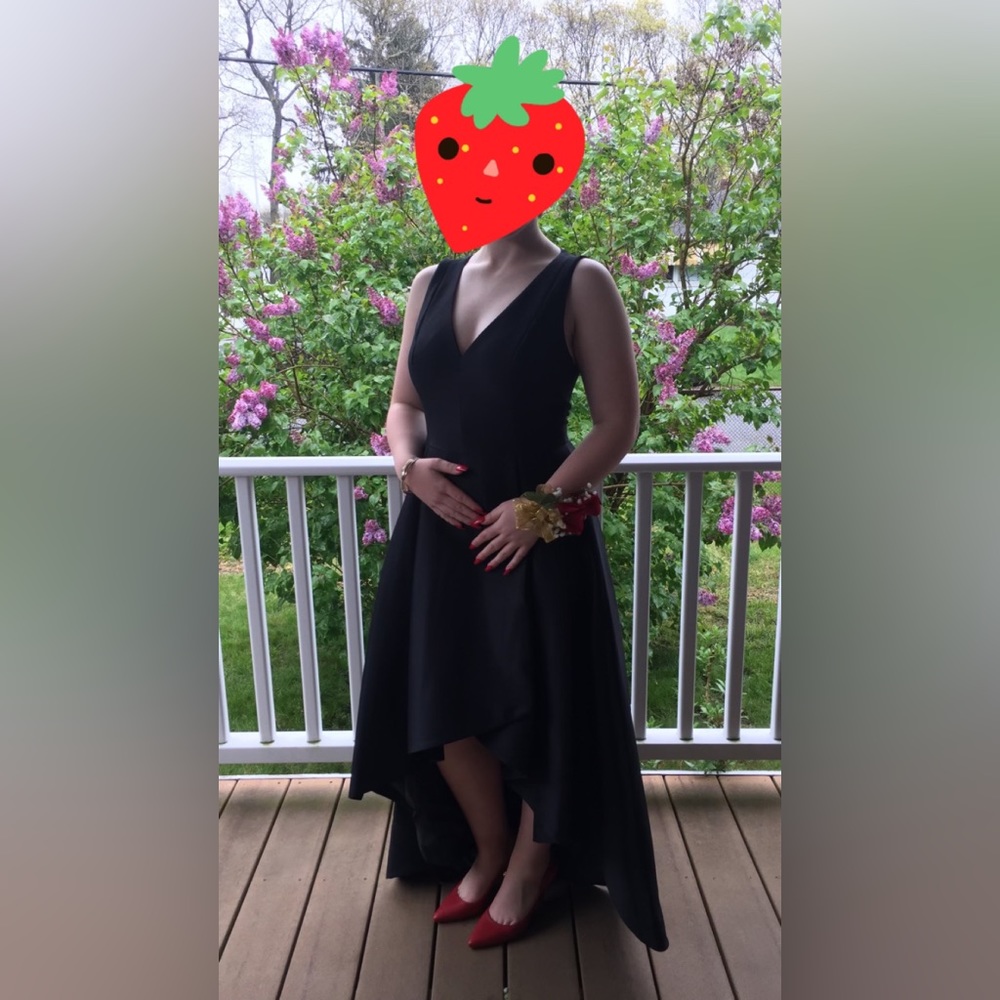 Black Calvin Klein cocktail dress - perfect for holiday party!